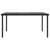7 Piece Outdoor Dining Set Steel Black - Extra Image