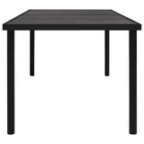 7 Piece Outdoor Dining Set Steel Black