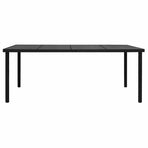 5 Piece Outdoor Dining Set Steel Black