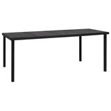 7 Piece Outdoor Dining Set Steel Black