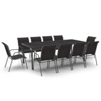 11 Piece Outdoor Dining Set Steel