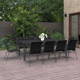 11 Piece Outdoor Dining Set Steel