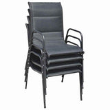 9 Piece Outdoor Dining Set Steel Black