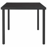 9 Piece Outdoor Dining Set Steel Black