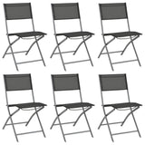 7 Piece Outdoor Dining Set Steel - Side View