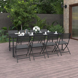9 Piece Outdoor Dining Set Steel