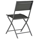 3 Piece Outdoor Dining Set Steel - Close-Up Angle