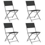 5 Piece Outdoor Dining Set Steel - Side View