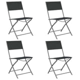 5 Piece Outdoor Dining Set Steel - Low Angle