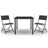 3 Piece Outdoor Dining Set Steel