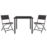 3 Piece Outdoor Dining Set Steel