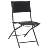 3 Piece Outdoor Dining Set Steel - Rear View
