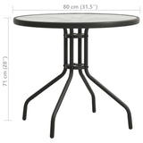 5 Piece Outdoor Dining Set Steel - Extra Image