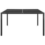 9 Piece Outdoor Dining Set Steel - Top-Down View