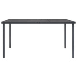 5 Piece Outdoor Dining Set Steel - Top-Down View