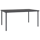 7 Piece Outdoor Dining Set Steel - Side View