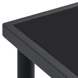 7 Piece Outdoor Dining Set Steel - Close-Up Angle