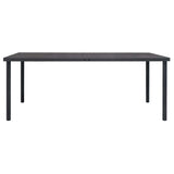 9 Piece Outdoor Dining Set Steel - Top-Down View