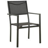 9 Piece Outdoor Dining Set Steel - Low Angle