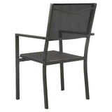 9 Piece Outdoor Dining Set Steel - Extra Image