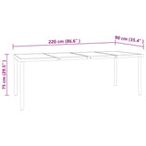 9 Piece Outdoor Dining Set Steel
