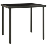 3 Piece Outdoor Dining Set Steel - Side View