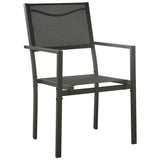3 Piece Outdoor Dining Set Steel - 45-Degree Angle