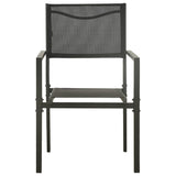 3 Piece Outdoor Dining Set Steel - Rear View