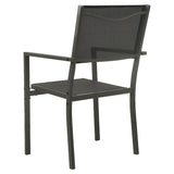 3 Piece Outdoor Dining Set Steel - Low Angle