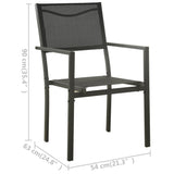 3 Piece Outdoor Dining Set Steel - Extra Image