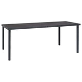 9 Piece Outdoor Dining Set Steel - Side View