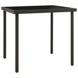 3 Piece Outdoor Dining Set Steel - Side View