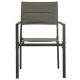 3 Piece Outdoor Dining Set Steel - Rear View
