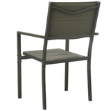 3 Piece Outdoor Dining Set Steel - Low Angle