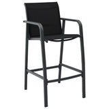 3 Piece Garden Bar Set Black (48120+48116)