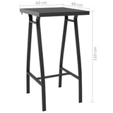 3 Piece Garden Bar Set Black (48120+48116)