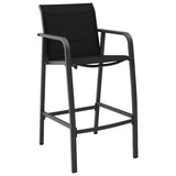 5 Piece Garden Bar Set Black (48120+48117)