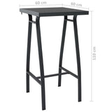 5 Piece Garden Bar Set Black and Grey (48120+48119) - 45-Degree Angle