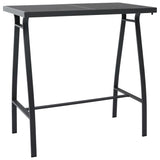 5 Piece Garden Bar Set Black - Side View