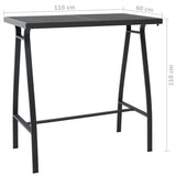 5 Piece Garden Bar Set Black and Grey