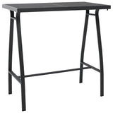 7 Piece Garden Bar Set Black