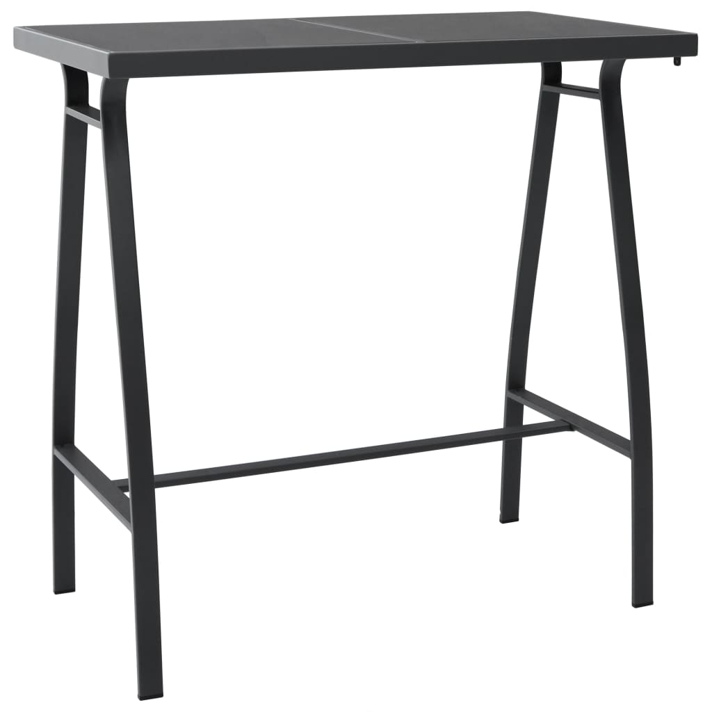 7 Piece Garden Bar Set Black