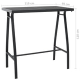7 Piece Garden Bar Set Black