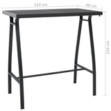 7 Piece Garden Bar Set Black - 45-Degree Angle