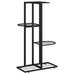 4-Floor Flower Stand 43x22x76 cm Black Metal