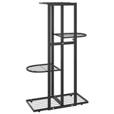 4-Floor Flower Stand 43x22x76 cm Black Metal