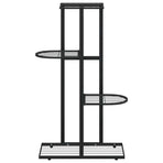 4-Floor Flower Stand 43x22x76 cm Black Metal
