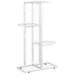 4-Floor Flower Stand 43x22x76 cm White Metal