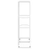 4-Floor Flower Stand 43x22x76 cm White Metal