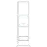 4-Floor Flower Stand 43x22x76 cm White Metal - Top-Down View